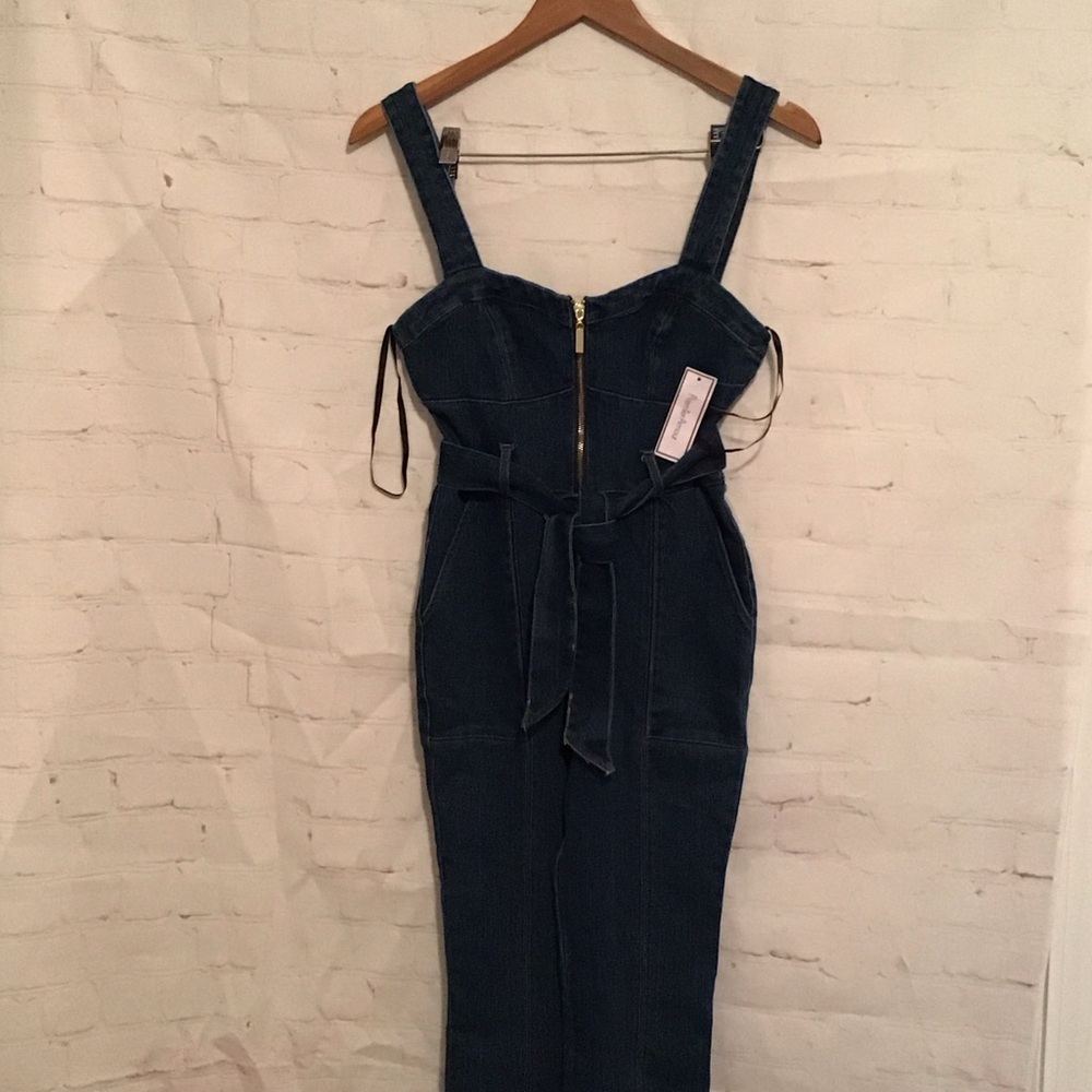Dark Blue Women's Denim Overalls